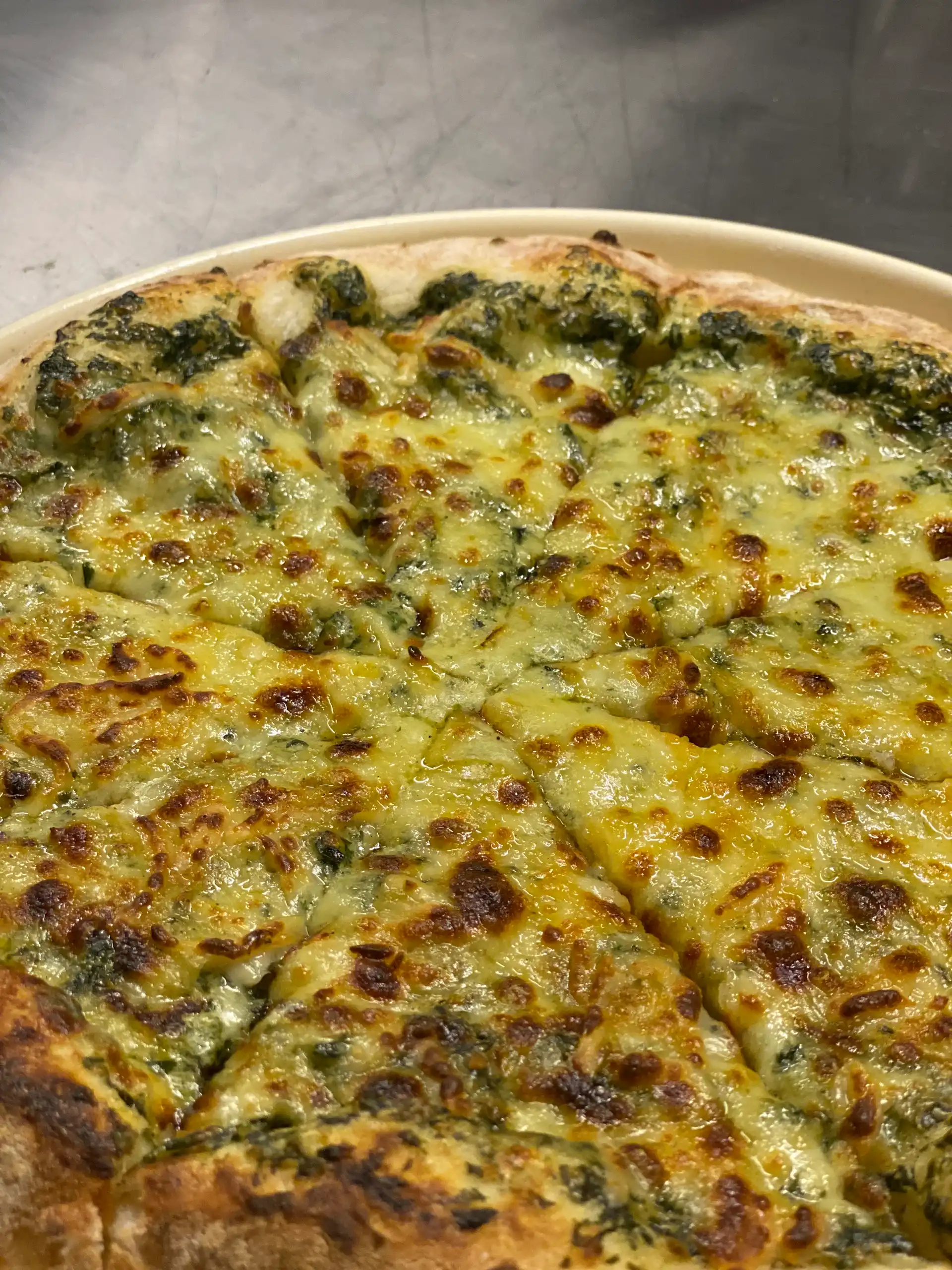 Creamy Water Spinach Pizza (Neapolitan Pizza)