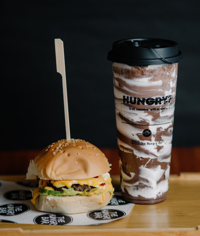 Combo Meal 3 ( 16oz Milktea with Creamcheese + TLC or Bacon Burger)