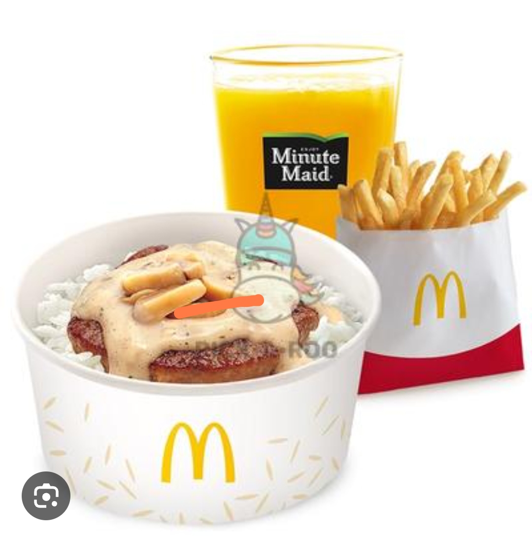 1 pc Mushroom pepper steak with fries & drink - McSaver Meal