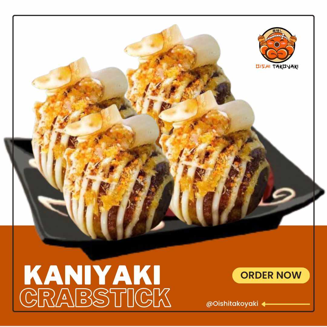 Kaniyaki Crabstick Takoyaki - 4 pcs