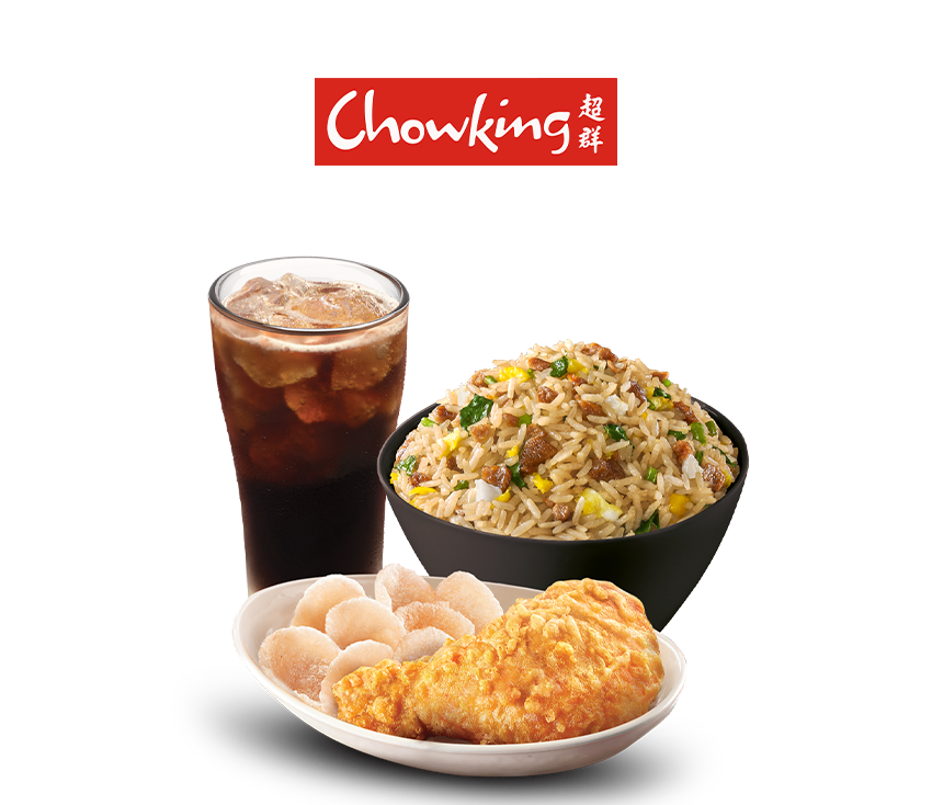 Chao Fan with Chinese-Style Fried Chicken (with Drink)