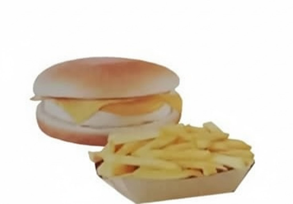 G4- 1 Egg Cheese Burger & 1 Fries (Small)