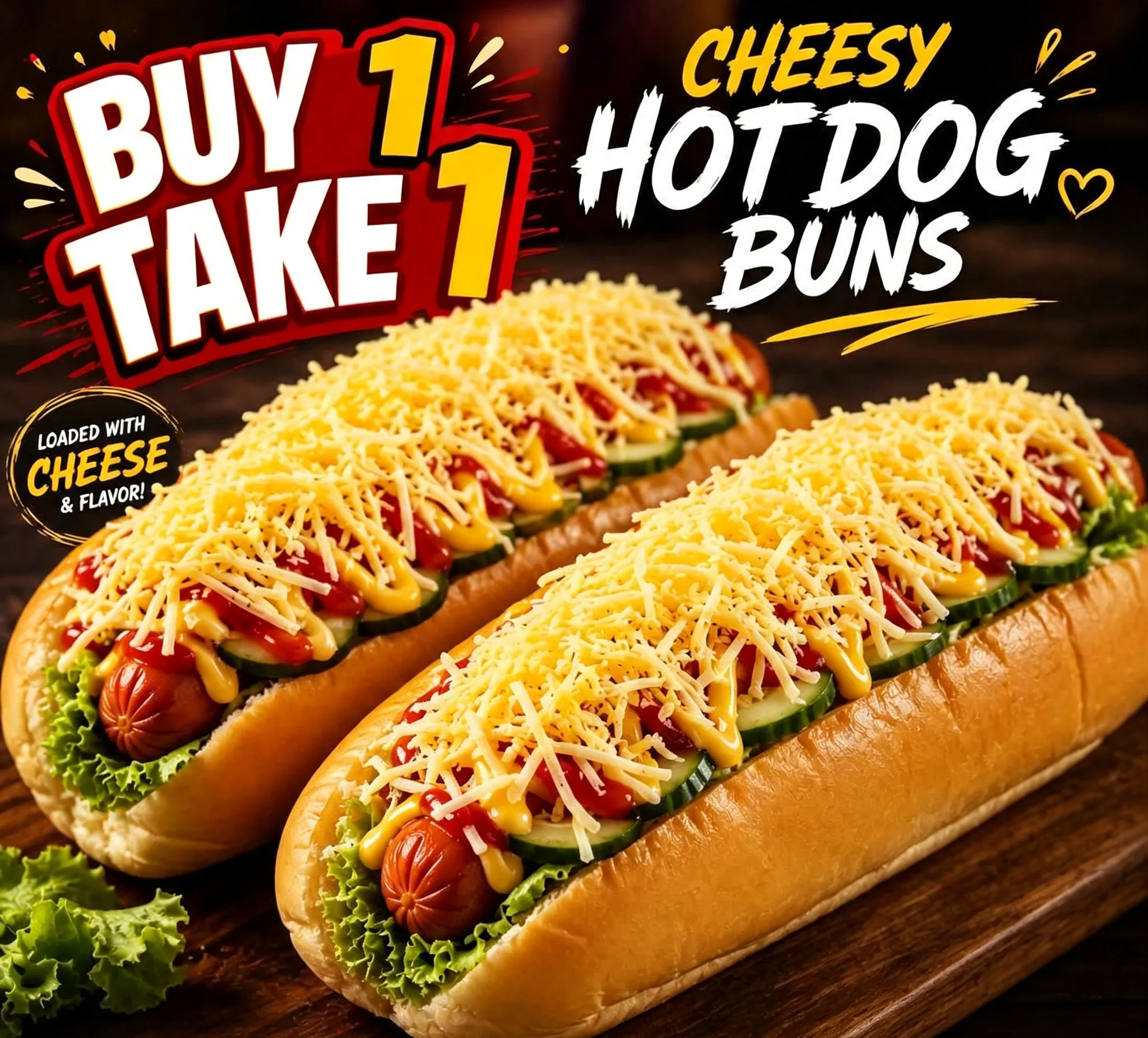 Cheesy Hotdog Buns