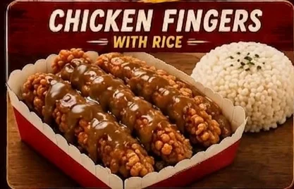 Chicken Fingers with Rice