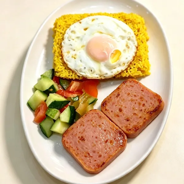 Chicken Spam Rice Meal