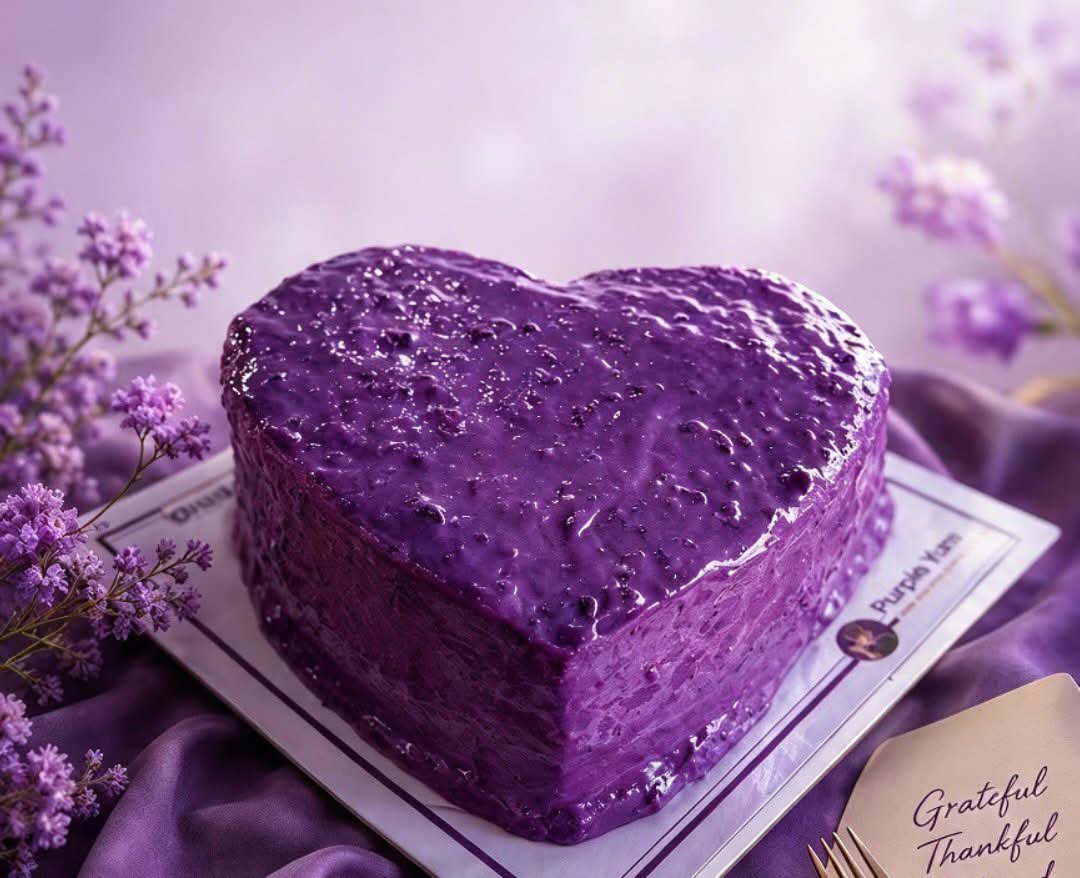 Ube Heart Cake