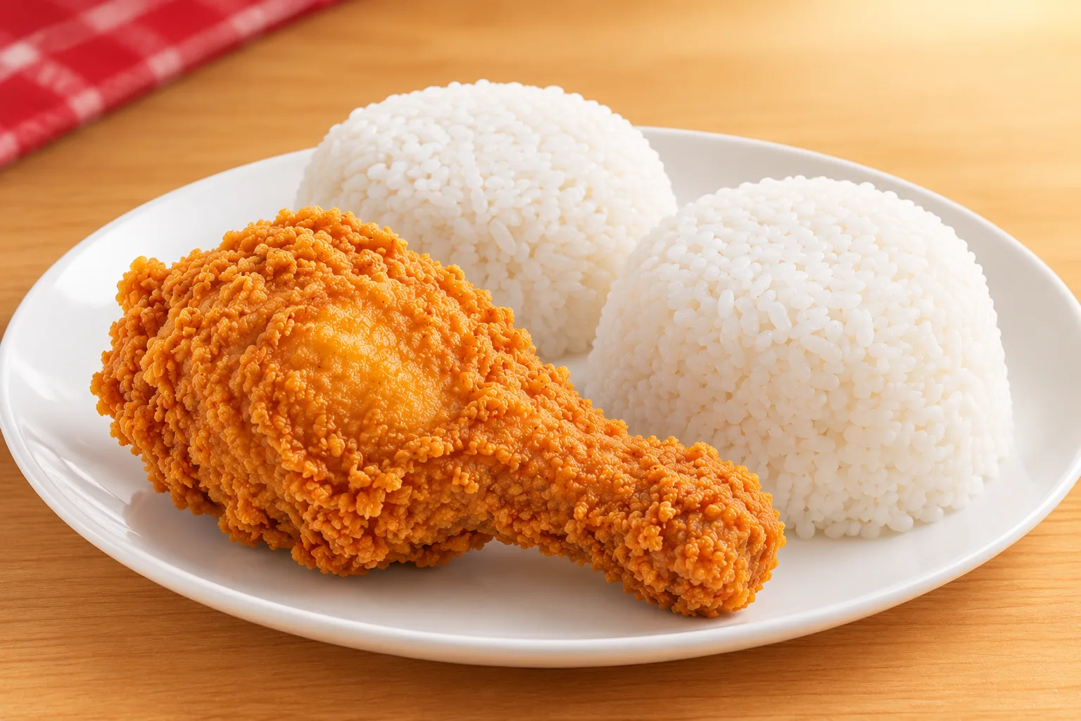 1pc chicken w/ 2 cups rice