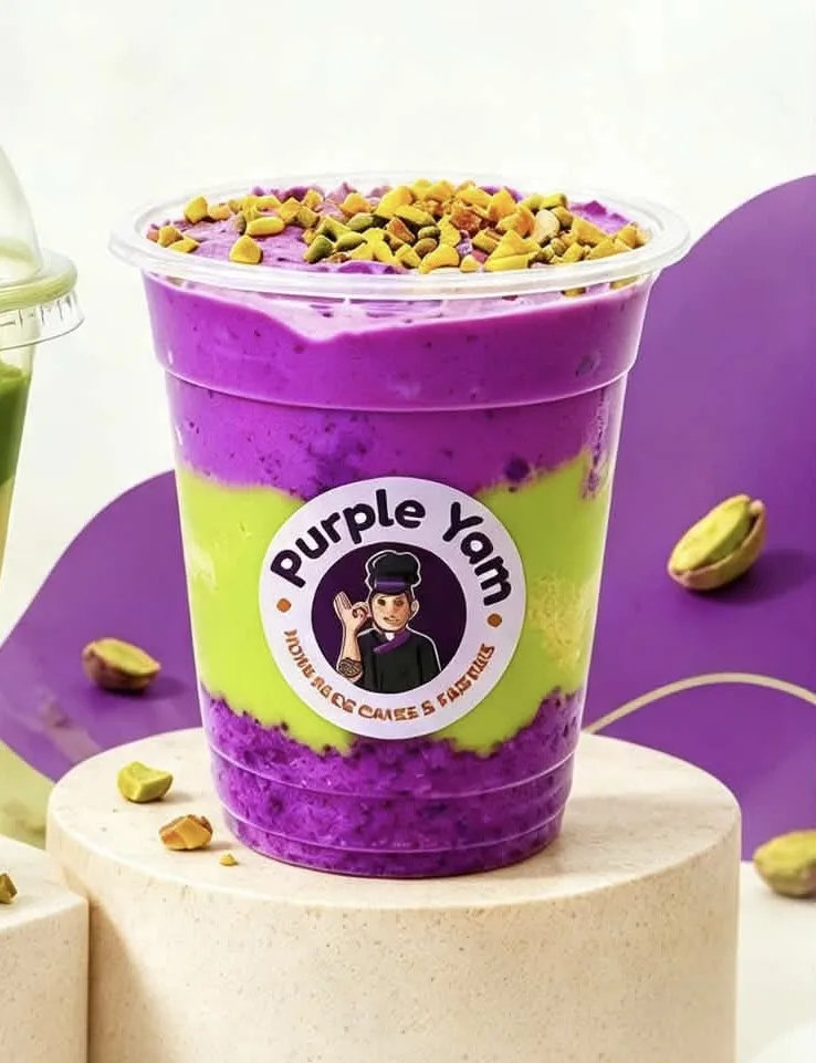 Ube Pistacio Messy Cup