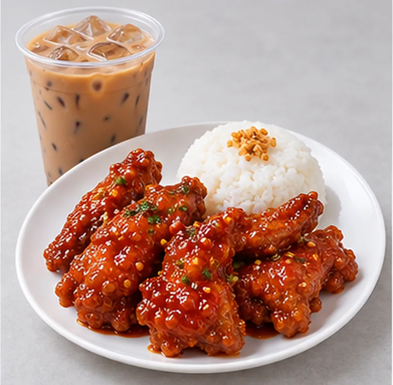 Chicken Wings with Rice